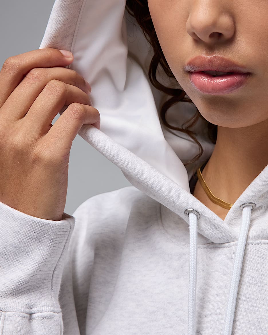 Jordan Flight Fleece Women s Satin Lined Pullover Hoodie. Nike